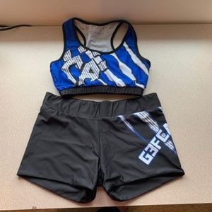 Rebel Cheer Athletics Reversible Bra and Shorts